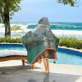 thumbnail image 3 of Yayeee Kids Hooded Towels Toddler Soft Absorbent Beach Bathing Wrap 50" x 23.5", Lake, 3 of 5