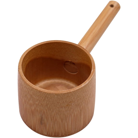 Bamboo Water Ladle for Home Khaki Color and Comfortable to Hold Practical Kitchen Tool