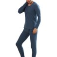 thumbnail image 1 of Minnieouse Camiseta de manga larga, ropa interior térmica de cuello redondo, ropa agradable a la piel, chaqueta interior ligera con Ropa interior Azul oscuro, 1 of 6