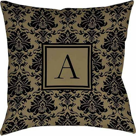 Thumbprintz Damask Monogram Decorative Pillow Black And Gold Cool Black And Gold Decorative Pillows Thumbprintz Damask Monogram Decorative Pillow Black And Gold Cool Black And Gold Decorative Pillows