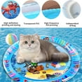 thumbnail image 5 of Ocean Breeze Splashland for Cats Dogs, Cat Water Mat with Fish, Cat Water Sensory Play Mat with Manual Air Pump, Thickened PVC, Anti-Scratch, Rapid Cooling for Both Indoor Outdoor in Summer, 5 of 7