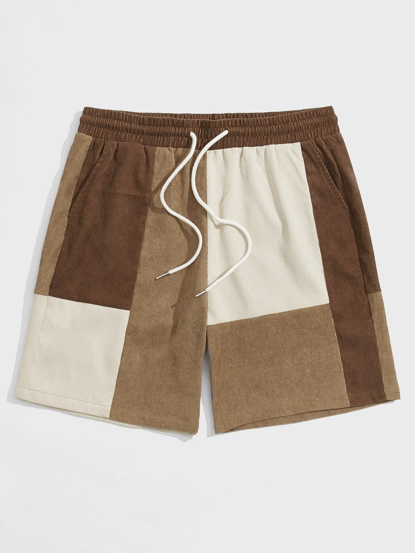 Multicolor Casual Men Drawstring Waist 