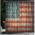 thumbnail image 4 of Ambesonne American Shower Curtain, Old National Patriotic, 69"Wx75"L, Blue Red Pale Brown, 4 of 5