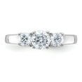 thumbnail image 5 of FJC Finejewelers 14 kt White Gold 1ct. 3 Stone D E F Pure Light Moissanite Engagement Ring, 5 of 8