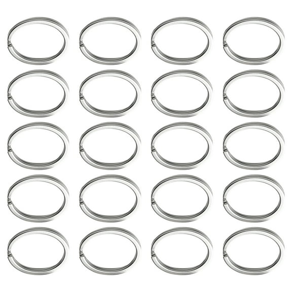 2. Stainless Steel Split Rings 20mm/25mm/30mm 20pcs Keychain Making Supplies for Car Pet Keys