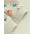 thumbnail image 7 of Suealasg 2Pcs Baby Girls Fall Outfits Set Long Sleeve Strawberry Print Sweatshirt Sweatpants 6M 1T 2T 3T Toddler Girls Casual Autumn Clothes, 7 of 7