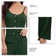 thumbnail image 5 of Ropa de hogar para mujer Tirantes finos Cuello en U Top y pantalones con botones Ropa de estar por casa sin mangas de dos piezas Verde S, 5 of 5