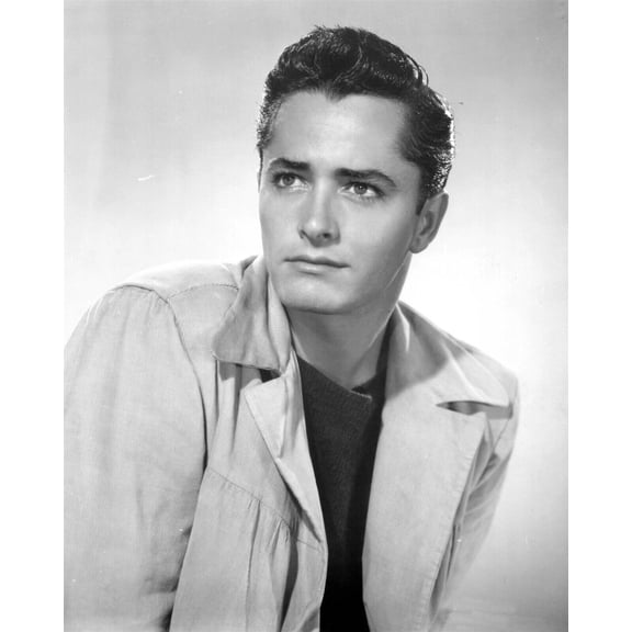 John Derek handsome studio portrait 1950's era 8x10 inch photo