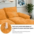 thumbnail image 5 of 110 U-Shaped Couch, Orange Cloud Modular Sectional Sofa, 4 Seats with Pillows for Living Room, Ultra Comfy Chenille Fabric, Deep Double Cushions, 5 of 10