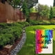 thumbnail image 4 of Bandera de jardín del orgullo, de arpillera, para exteriores, de 30 x 45 cm, de doble cara. Letrero de bienvenida "El amor siempre gana", arcoíris, para gays, lesbianas, LGBTQ, pansexuales, pequeñas, 4 of 5