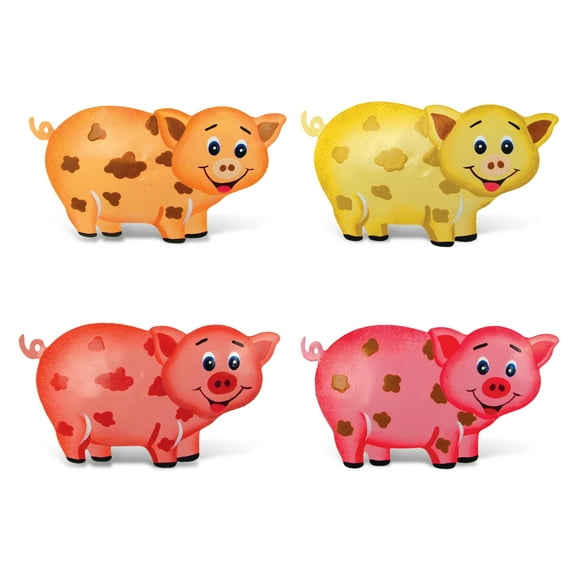 Puzzled 7314 Bobble Metal Pig Magnet (4 Pack)