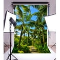 thumbnail image 2 of GreenDecor Palm Trees Backdrop 5x7ft Photography Background Garden Walkway Tropical Landscape Sunny Park Plants Travel Nature Photos Video Studio Props, 2 of 5