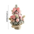 thumbnail image 3 of Pink Tabletop Christmas Tree 12 Inches with Lights and Ornaments, Artificial Mini Xmas Tree for Holiday Home Decor,Home DIY Decoration Set for Desktop Window Mantel Party Display, 3 of 6