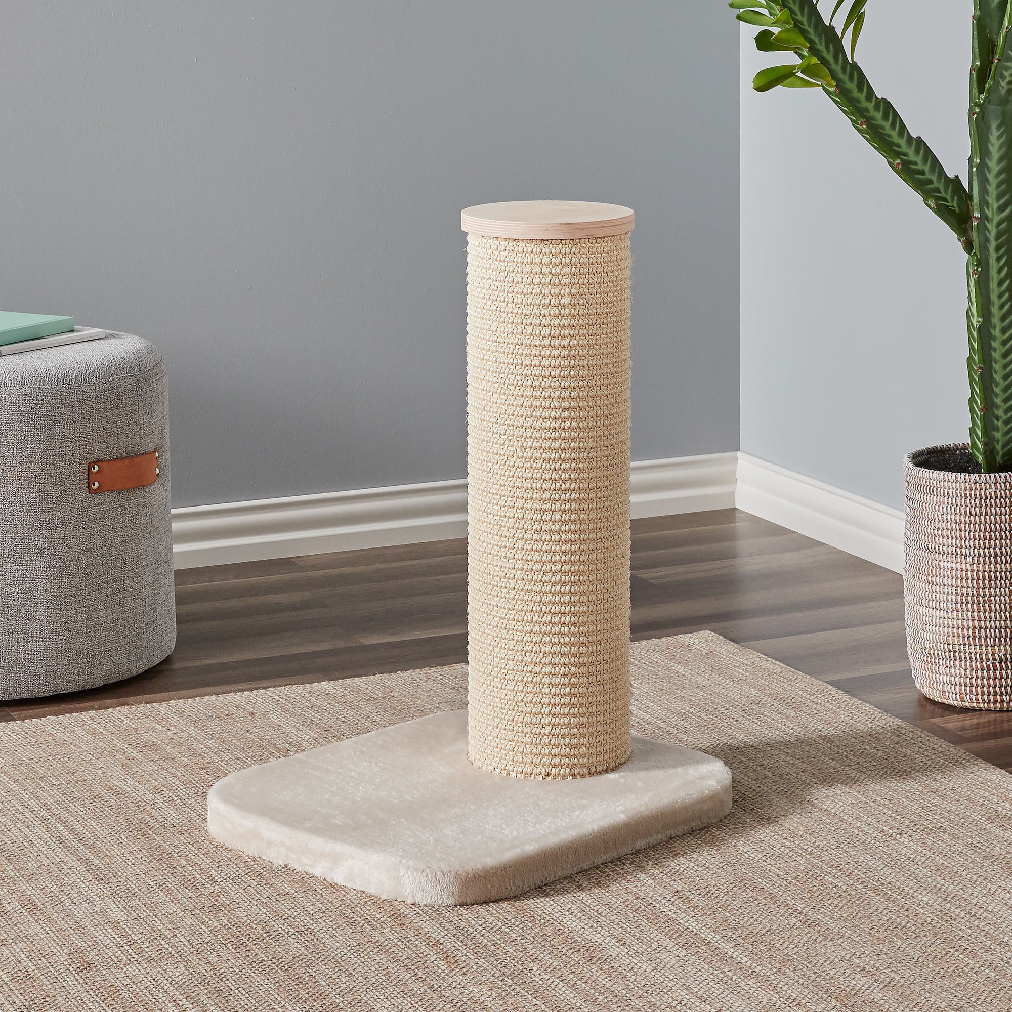 Two by Two Austin Cat Tree 1 - Beige Scratching Post Cat Furniture - 24.4 in. Tall