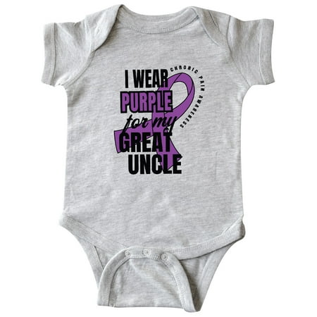 

Inktastic Chronic Pain I Wear Purple For My Great Uncle Gift Baby Boy or Baby Girl Bodysuit