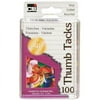 Charles Leonard Thumb Tacks Asst 100 Pk Box 79911 Pack Of 12