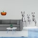 thumbnail image 2 of Plato De Dulces De Vidrio Con Forma De Calabaza Con Tapa Y Figura De Familia De Conejos, Tarro De Galletas, Tazón Naranja Para Servir, Adorno De Centro De Mesa, Escultura De Animal Para, 2 of 8