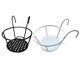 thumbnail image 1 of 2 soportes colgantes de hierro para macetas suculentas (negro y blanco), 1 of 5