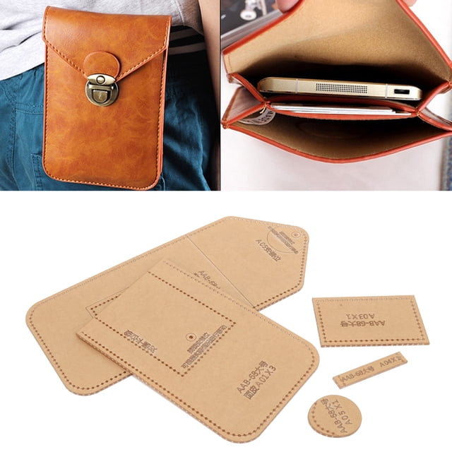 Wallet Acrylic Template, DIY Transparent Acrylic Leather Craft Accessories Phone Bag Template With Protective Layer For DIY Craft