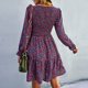 thumbnail image 4 of Vestido De Mujer, Estampado Transparente, Cintura Media, Vestido Estampado, Elástico, Línea A Para Ropa De Fiesta ANGGREK Otros, 4 of 6