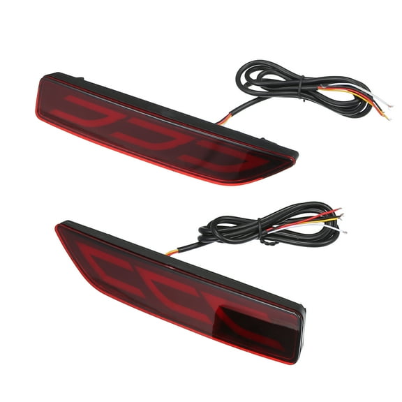 1 Pair Rear Bumper Reflector Fog Brake Driving Tail Turn Signal Light Red Amber for Honda CRV 2007-2009