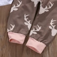 thumbnail image 4 of Kmbangi Girl's 3Pcs Romper Set Long Sleeve Top with Printed Pants and Headband, 4 of 7