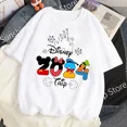 thumbnail image 3 of 2024 Camiseta de algodón con dibujos animados de Disney para niños, ropa de vacaciones, ropa informal de verano con cuello redondo, ropa de calle para niños, camisetas para bebés, 3 of 5