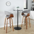 thumbnail image 3 of LumiSource Grey Vintage Mod 30" Fixed-Height Barstool - Set of 2, 3 of 4
