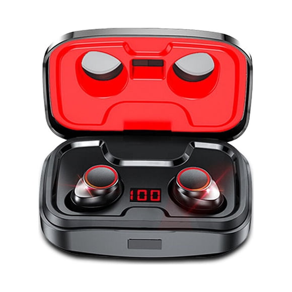 Methold 1 par de auriculares V5.0 compatibles con Bluetooth, auriculares recargables por USB, auriculares portátiles de viaje para correr, Cables de audio/vídeo