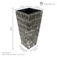 thumbnail image 5 of Sunnydaze Hyacinth 11" x 11" x 24" Square Fog Poly-Wicker Planter with Liner, 5 of 8