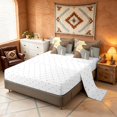 thumbnail image 4 of Manfei Boho Sun and Leaf Twin Bedding, Mid Century Geometric Bedding Comforter Set, Brown and Beige, Reversible 7pcs, 4 of 6