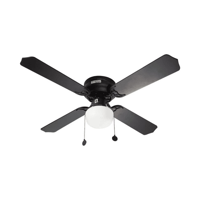 Ventilador Techo Negro Mate Aspas Negro / Madera Led 42 Malubero Negro