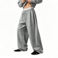 thumbnail image 3 of Mens Athletic Sports Pants Drawstring Elastic Waist Loose Fashion Streetwear Trousers Fathers Day Gift, 3 of 5