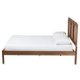 thumbnail image 3 of Baxton Studio Blossom Classic and Traditional Ash Walnut Finished Wood and Rattan King Size Platform Bed, 3 of 10