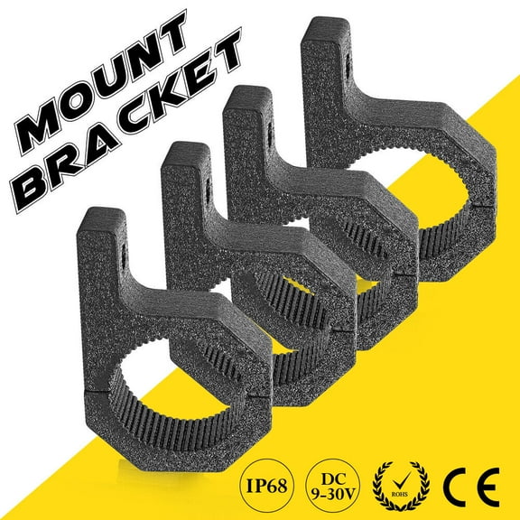 4X 2" Mounting Brackets Tube Clamps Bull Bar Roll Cage LED Light Bar Pods Universal