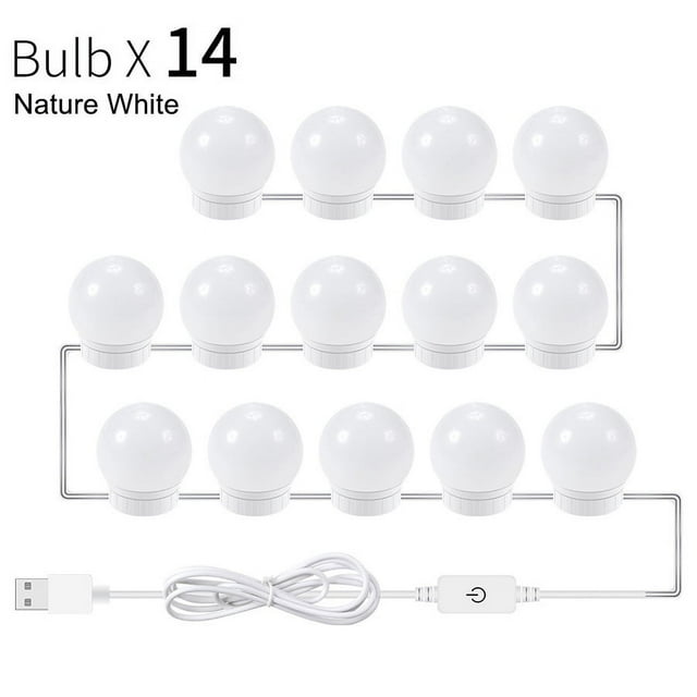Mirror Light With Touch Dimmer Makeup Table Mirror Led Light Bedroom Decor 2/6/10/14 Led Bulbs Light ,Widely Use