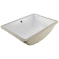 thumbnail image 1 of Lavabo bajo encimera VEVOR, lavabo rectangular de cerámica blanca de 51 x 39 cm con rebosadero, lavabo moderno para baño, lavabo rectangular para espacios pequeños., 1 of 9