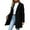 Black, variant on Women's Casual Long Coat Notched Lapel Winter Warm Overcoat Outdoor Fall Fashion Outerwear