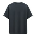 thumbnail image 3 of European Men Casual Loose Fit Comfortable Round Neck Short Sleeve T-Shirt Pure Color Business Sports Top Men's Lightweight Crewneck Tee Tops, 3 of 7