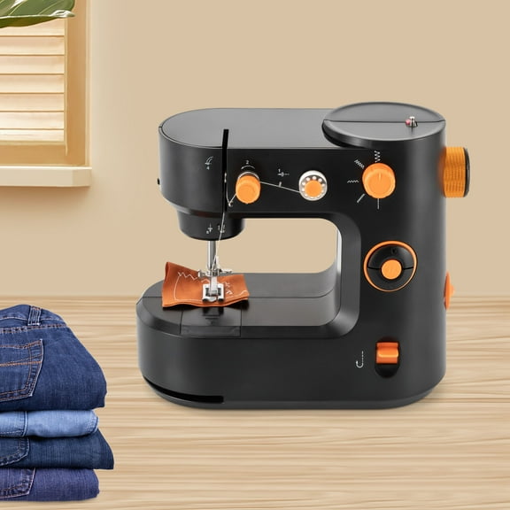 Mini Home Sewing Machine – Portable, Dual-Speed, Electric & Pedal Operation, LED Lighting, 5 Stitch Options for Beginners & Experts
