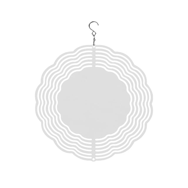 GROWTH TANK Heat Sublimation Wind Chimes Blank Hanging Wind Catcher Metal Crafts 3D Rotating Round