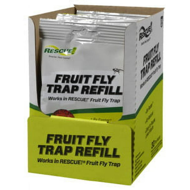  Fruit Fly Trap for Indoor- Non-Toxic Insects Bait Refill Liquid  Only- Fruit Fly Bait with Sticky Pads- with 6 Packs Fly Trap Refills Liquid  Replacement- 24 Packs Fruit Fly Trap