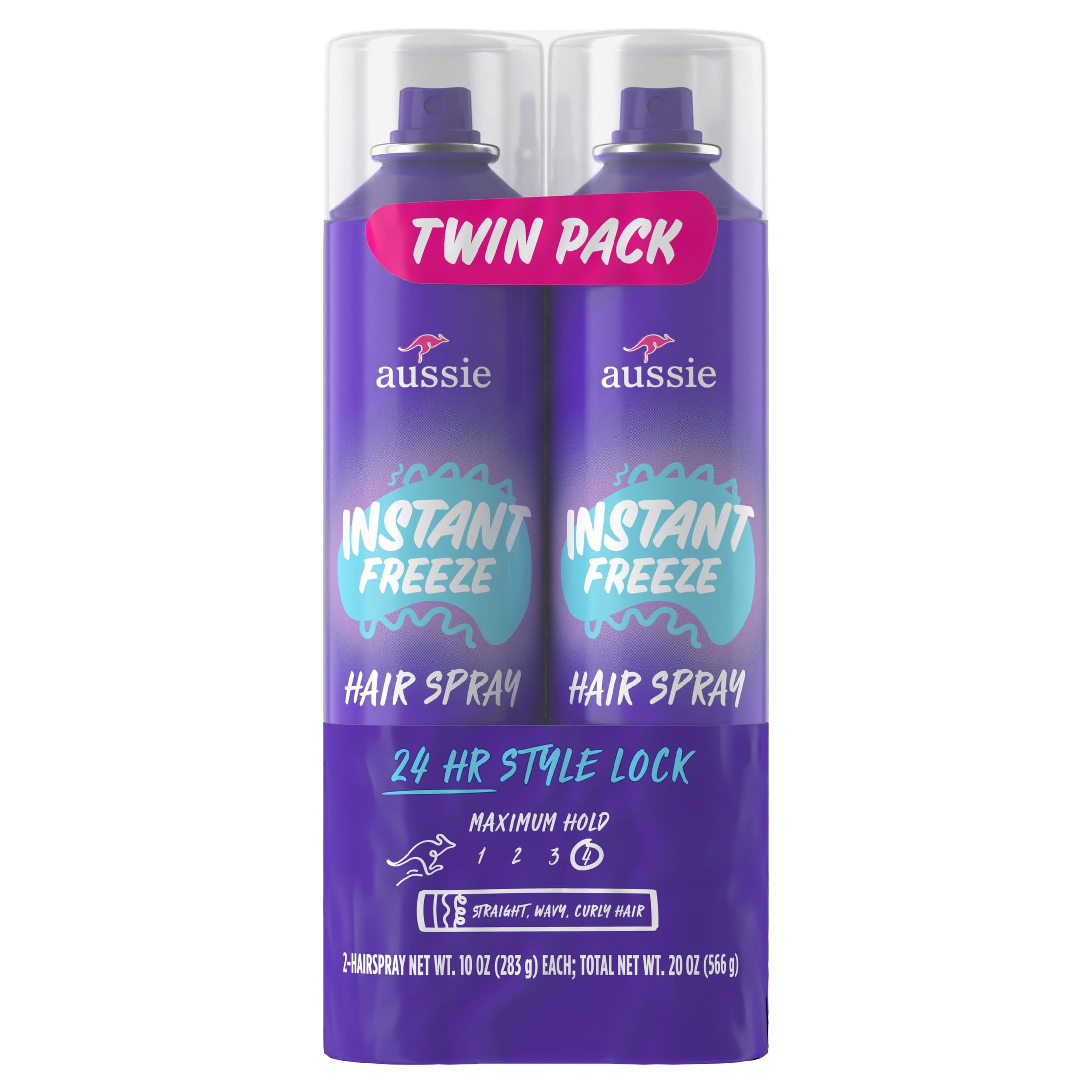 Aussie Freeze Twin Pack - Long-lasting hold spray for salons