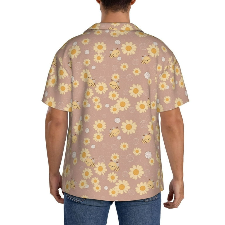 bee dress shirt Bee Wildflower Shirt, Floral Bee Print Blouse Shirt, Spring Summer Beach  Outfit, Vintage Bee Botanical Casual Shirt, Bee Lover T-shirt