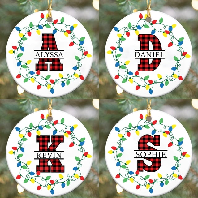 Adorno navideño personalizado para bebé, nombre personalizado, regalo de recuerdo para recién nacido, accesorios de fotografía navideña, adornos navideños