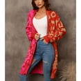 thumbnail image 4 of SWSMCLT Women's V Neck Long Cardigan Sweater Spring Warm Knitwear Long Sleeve Sweater Long Button Soft Fall Fashion Holiday Red Large, 4 of 5