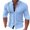 Blue, variant on Honeeladyy Shirts for MenMen's Shirt Non Positioning Printed Long Sleeved Lapel Shirt Shirt Blouse