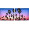 thumbnail image 3 of Coolnut Palm Tree Kitchen Curtains UV Protected Tier Curtains 2 Panels Kitchen Tiers Half Window Curtains for Guest Room Bathroom Laundry Room Basement, 24 x 27 Inch Home Decor, 3 of 7