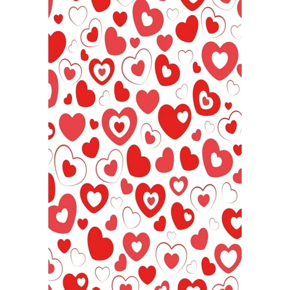 Colorful hearts: simple Graph Paper Notebook with 120 pages 6x9 perfect as math book, sketchbook, workbook for everyone 120 Pages (Paperback)