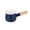 Blue, variant on Enamel Milk Pot, Butter Warmer Non-stick Mini Saucepan, 4 Inch 17 Oz Small Cookware with Wooden Handle